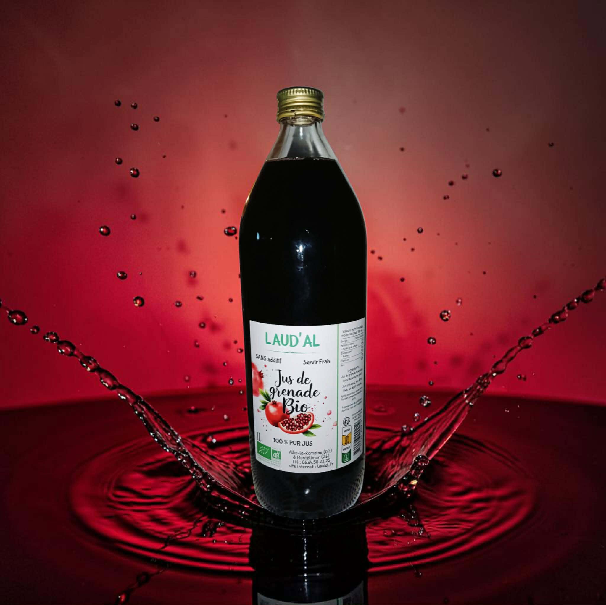 jus de grenade bouteille